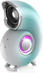 Conch Shape Portable Bluetooth Speaker Wireless，Stylish and unique Touchscreen Control Bluetooth stereo,10 RGB LED Modes AUX&USB Input for Home/Offices/Bathroom/Party/Outdoor/Beach, Gift Ideals(Green)
