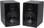 Powered  Studio Monitor Speaker  in Black, 8", 2-Way, 500W, ,  Wood, , Perfect for Stud, Recording, Music