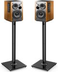 Universal Floor Speaker Stands 26 Inch for Surround Sound  Other Bookshelf Speakers Weight up to 22lbs
