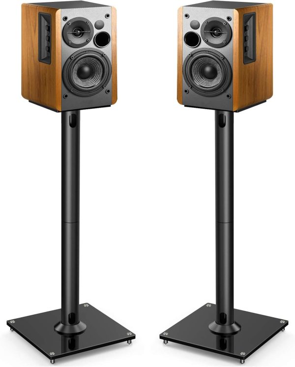 Universal Floor Speaker Stands 26 Inch for Surround Sound  Other Bookshelf Speakers Weight up to 22lbs